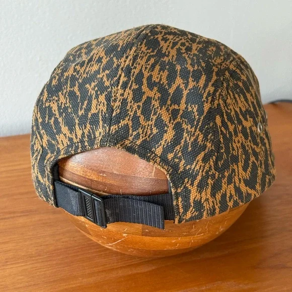 Supreme Leopard Camp Cap Green Leather - Picture 3 of 4